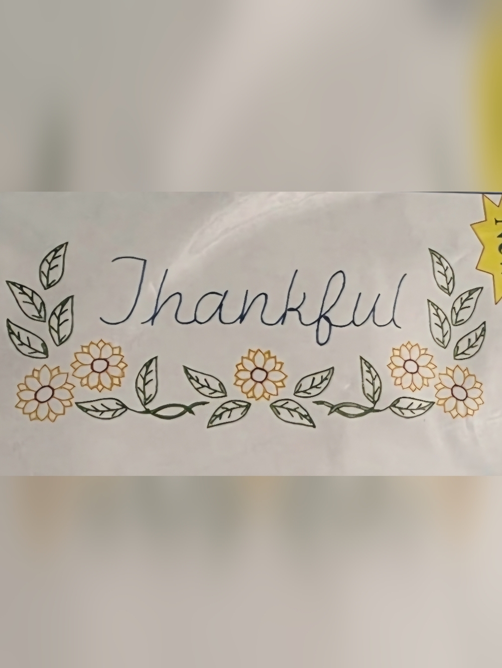 Perle Edge Pillowcases "Thankful" & "Blessed" Stamped For Embroidery With Floss - Picture 4 of 5